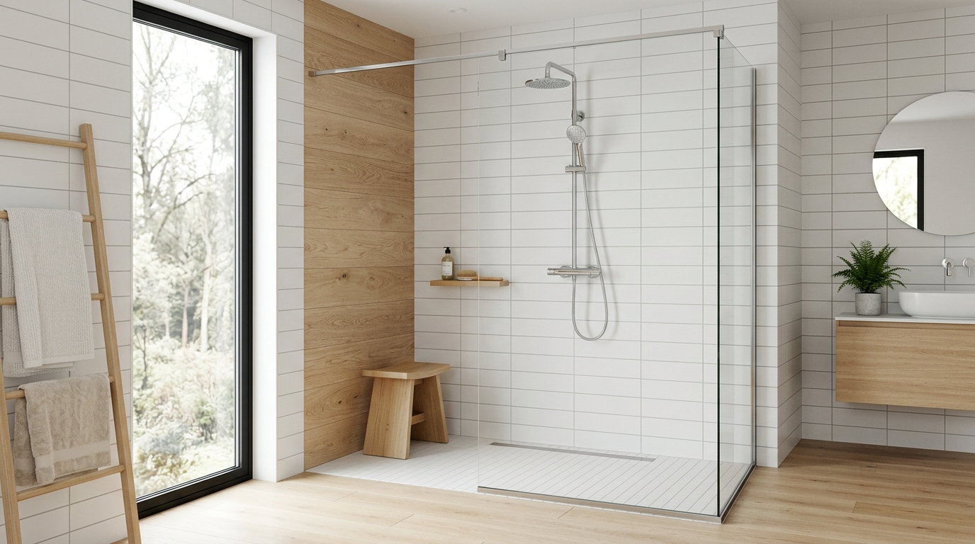 Coordinate tile with hardware finishes